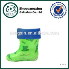 pvc jelly rain boots for kids shoe covers kids warm winter/C-705